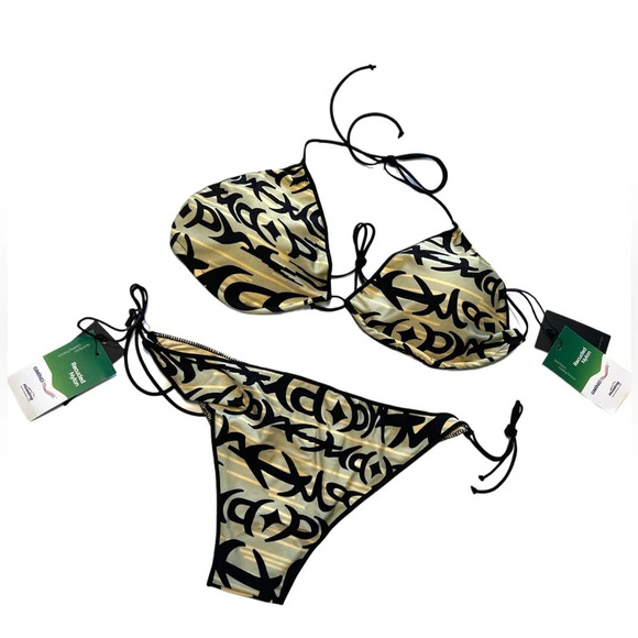 NWT New Vanessa Mooney The Rowan Bikini Set Top Bottom sustainable L - Picture 2 of 12